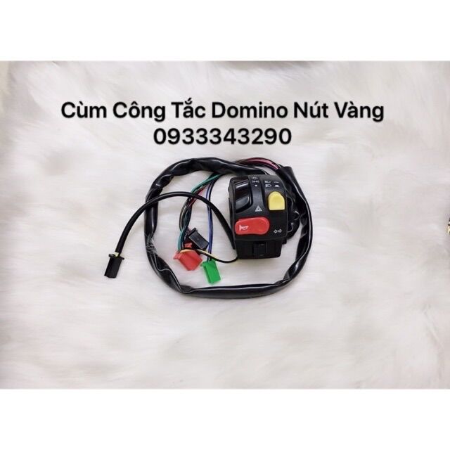 CÙM CÔNG TẮC DOMINO NÚT VÀNG