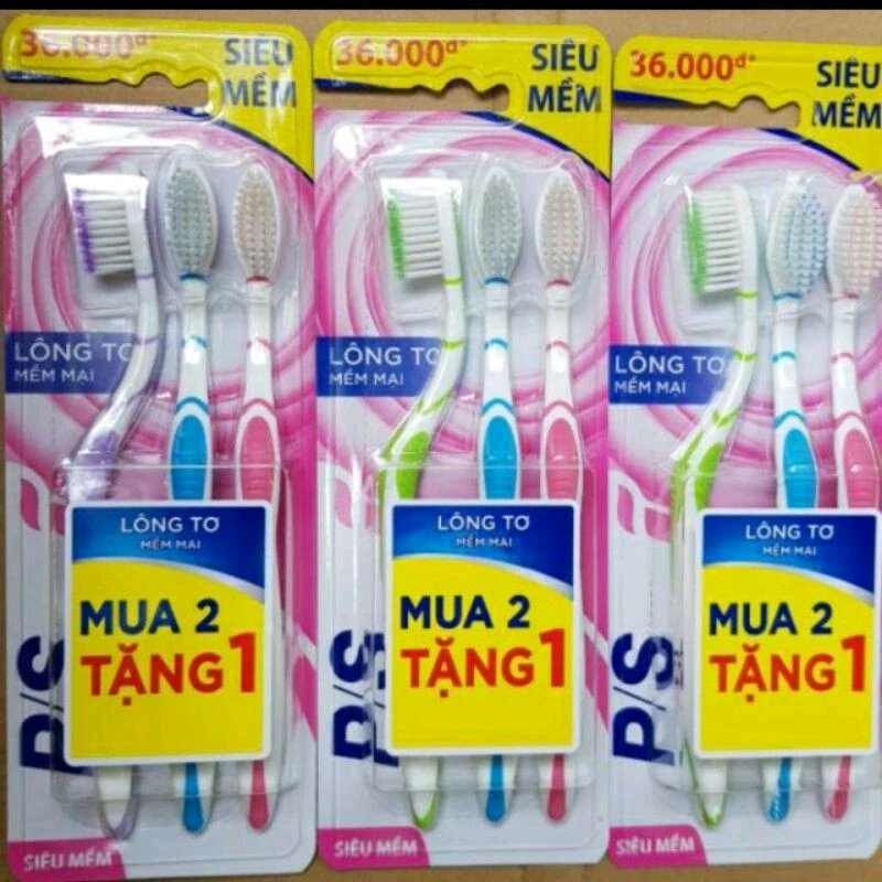 Bộ 2 bàn chải đánh răng P/S Lông tơ mềm mại