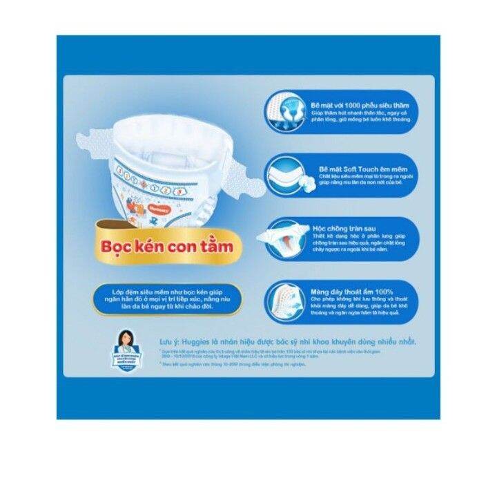 Tã dán Huggies sơ sinh NB74 miếng chính hãng