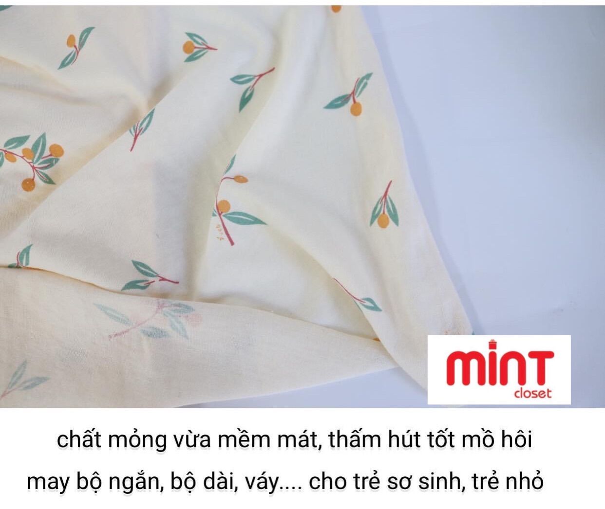Vải cotton 2 chiều may đồ cho bé T02/22