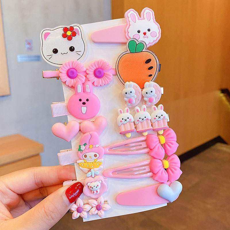 Sét 14 kẹp mái nhiều hình dễ thuơng cho bé pkt03