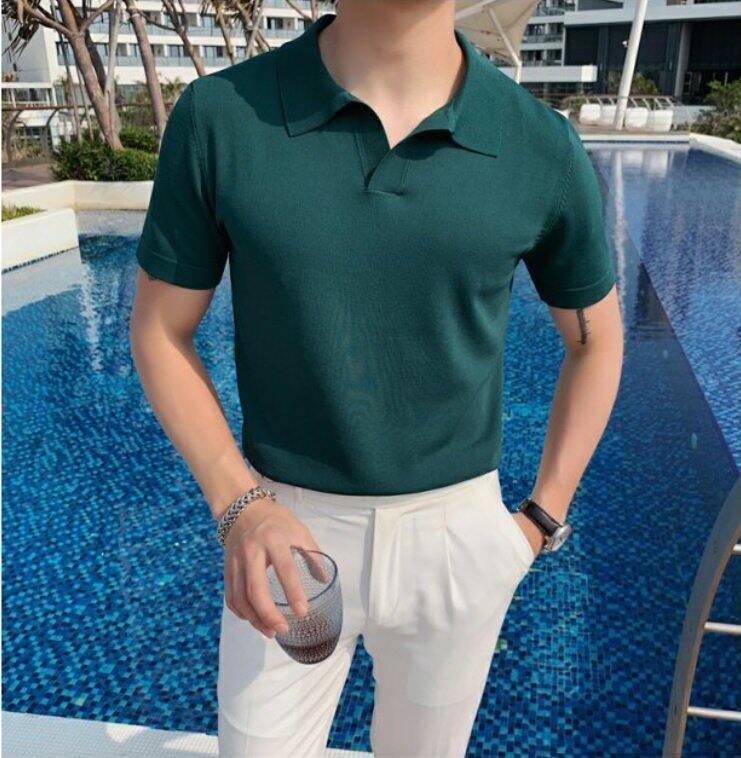 Áo thun PoLo cổ V -Amey AP05 - SLIMFIT Co giãn 4 chiều