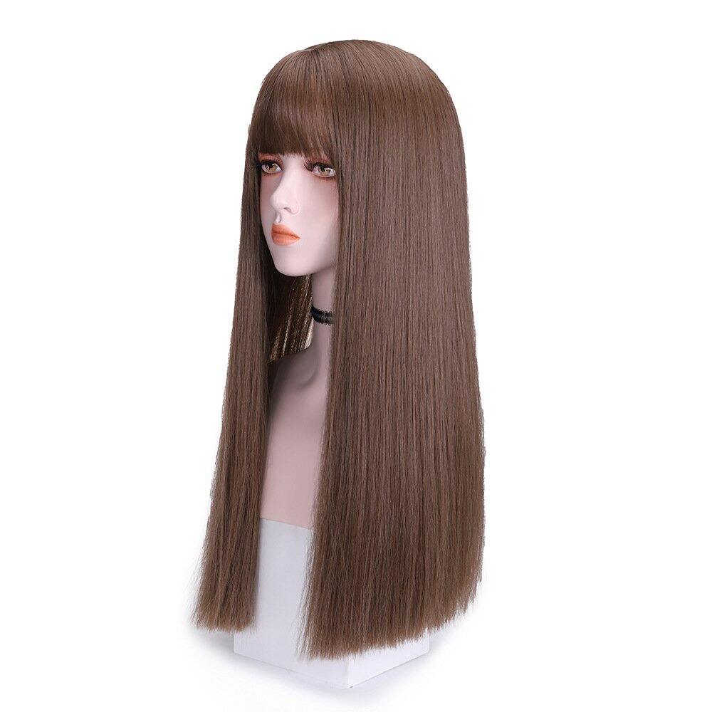 ❤ TẶNG TRÙM TÓC ❤ Tóc giả siêu da đầu cao cấp kiểu thẳng dài mái thưa S082