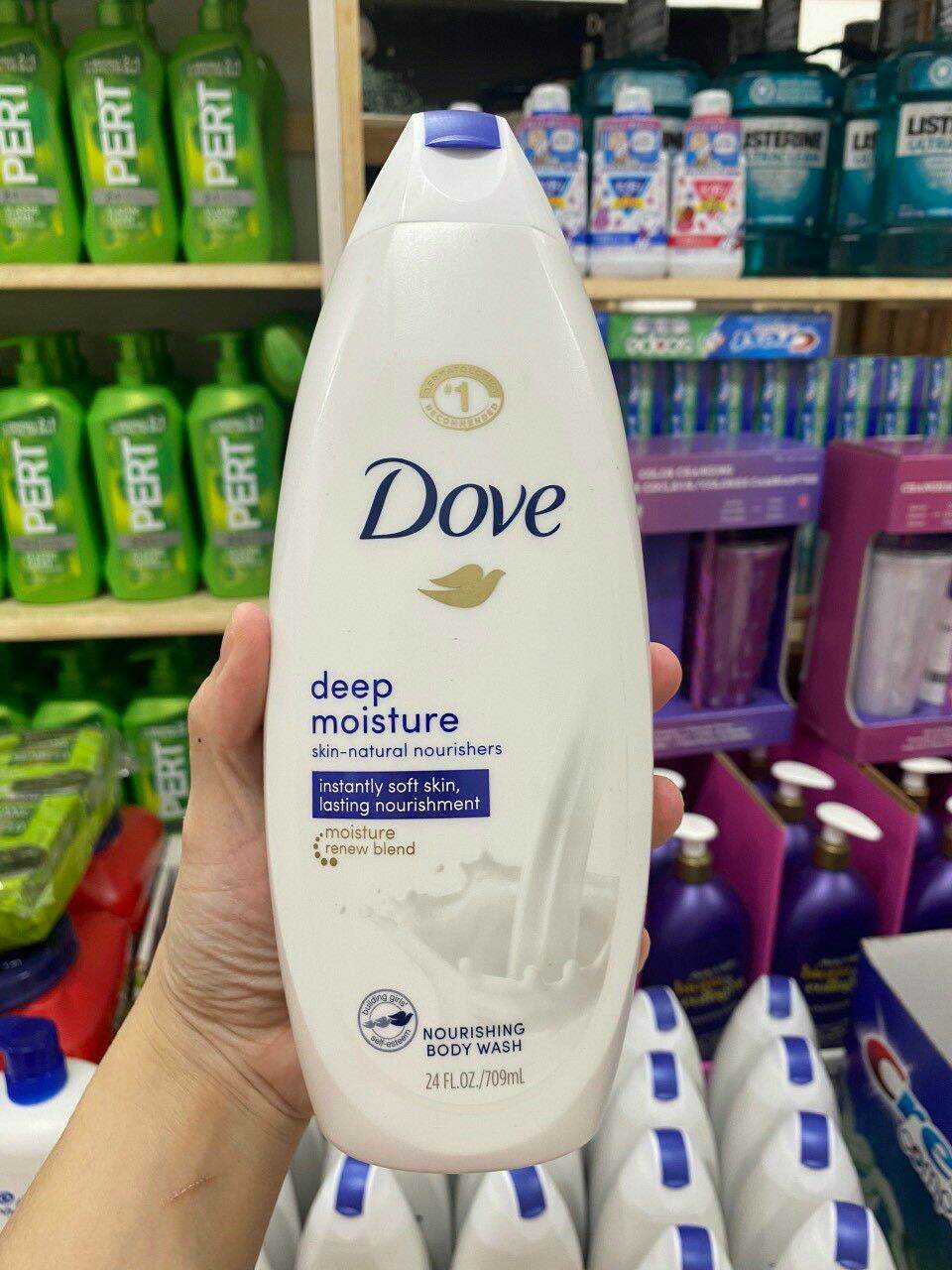 [Sữa tắm trắng da Dove][Chuẩn Mỹ]Sữa tắm trắng da dưỡng ẩm Dove Deep Moisture  Mỹ 709ml