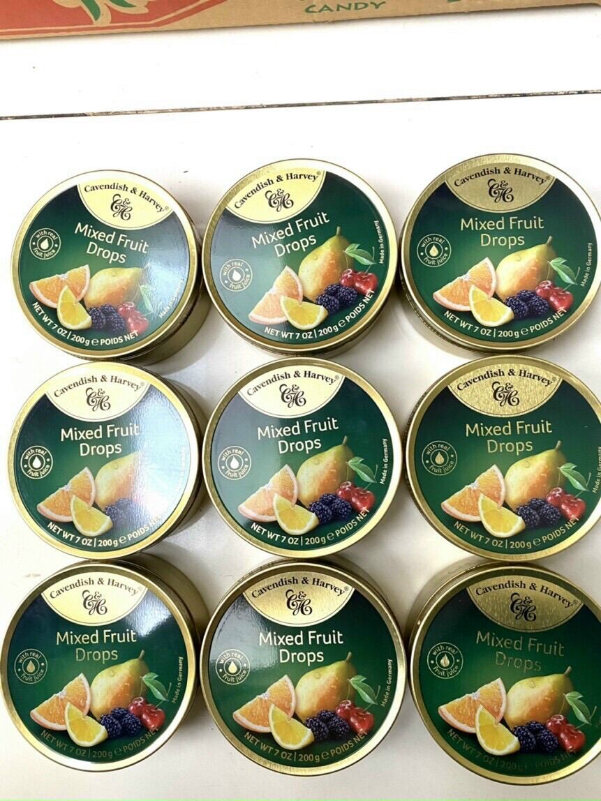 Kẹo Đức hộp thiếc Mixed Fruit Drops 175g