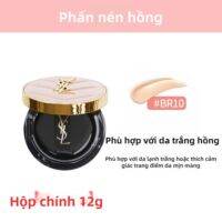 YSL | Mini Cushion BB Cream 2 in 1 Lightweight Dewy Finish Oil Control Long Lasting Makeup Black and Pink Cushion Compact