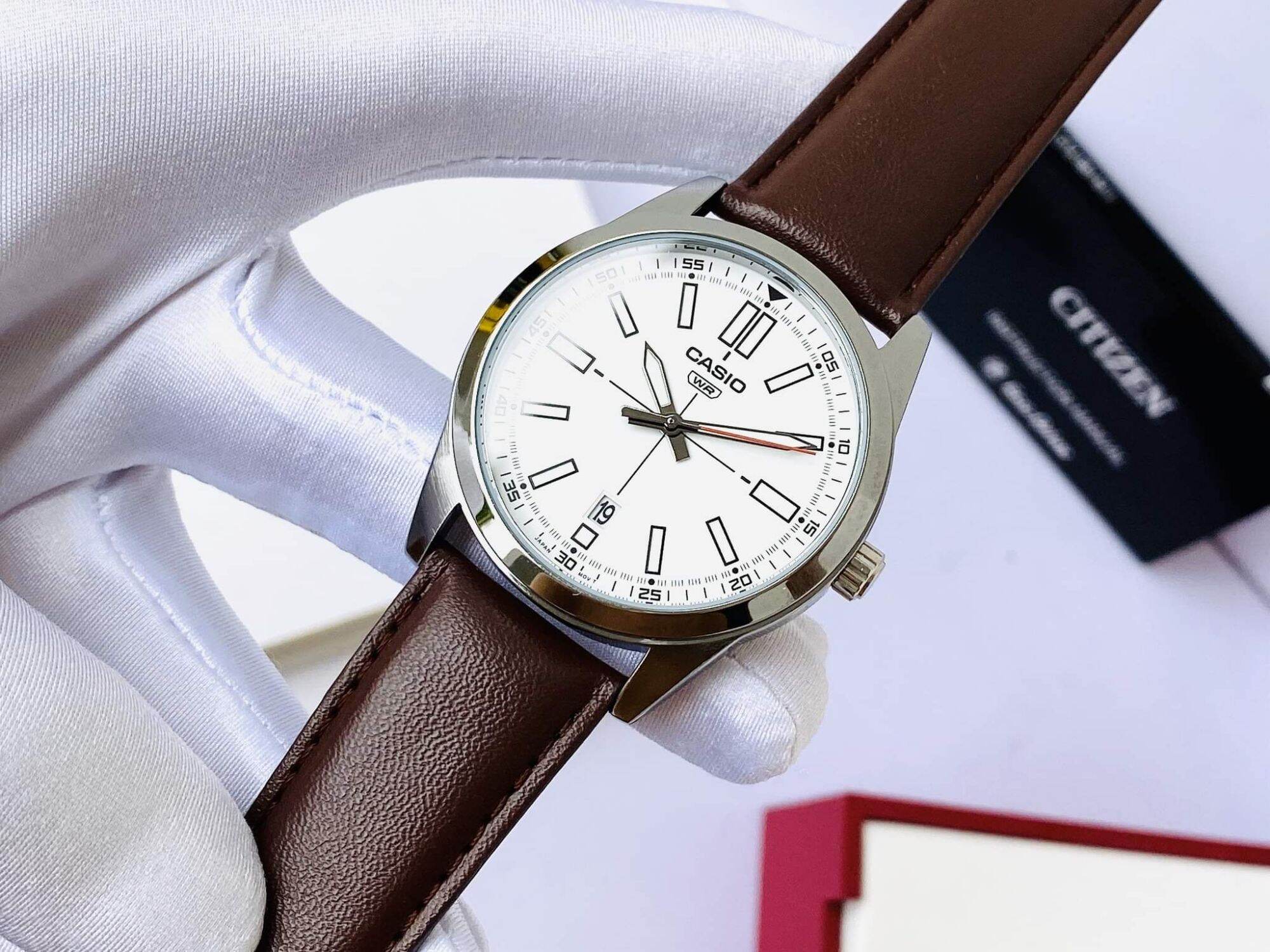 Đồng Hồ Dây Da Casio MTP-VD02L Chính Hãng