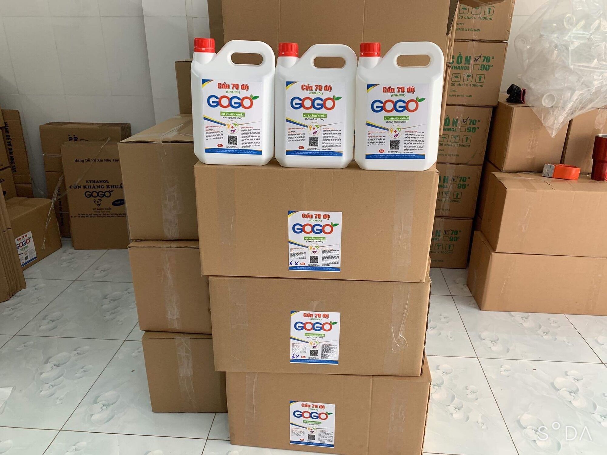 Can 5Lit Cồn Y Tế Ethanol 70 độ GOGo