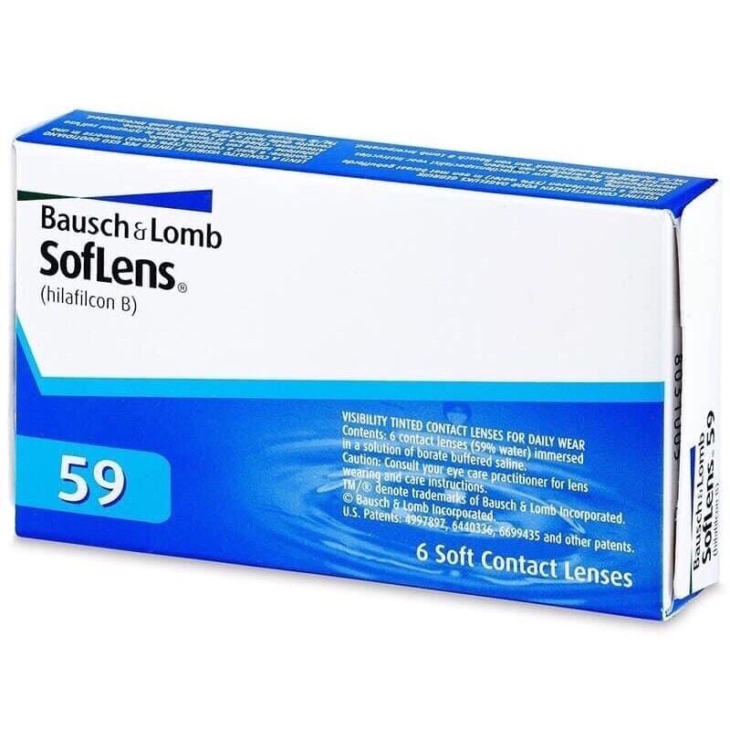 (1 chiếc) Kính áp tròng cận thị Bausch & Lomb Soflens 59 dùng 1 tháng (Usa)