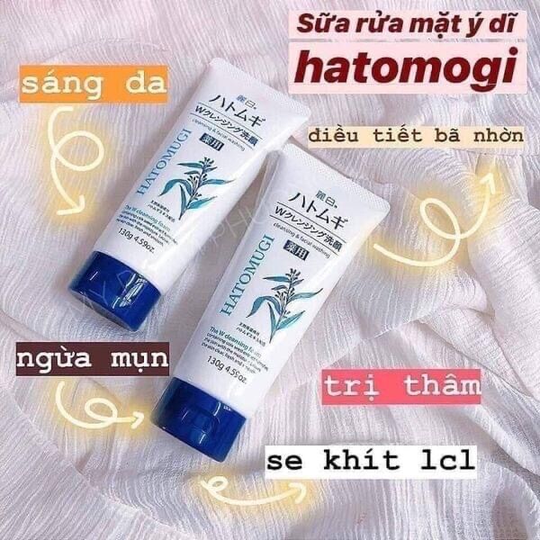 sữa rửa mặt hatomugi nhật 130g