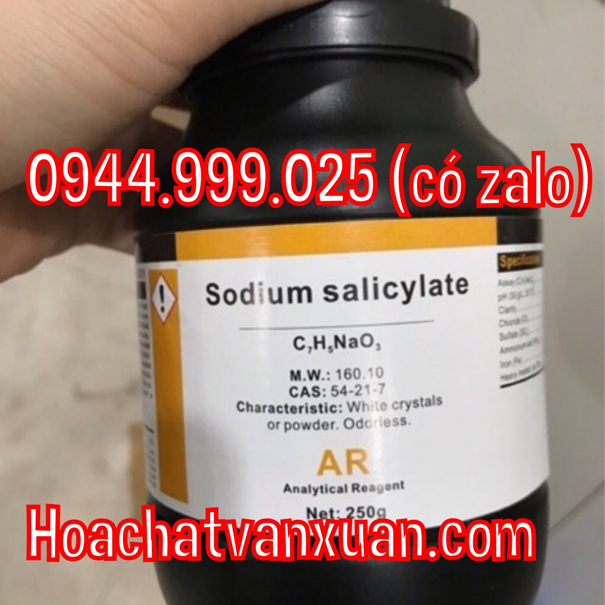 Sodium salicylate xilong cas 54-21-7 c7h5nao3 chai 250g natri salicylat