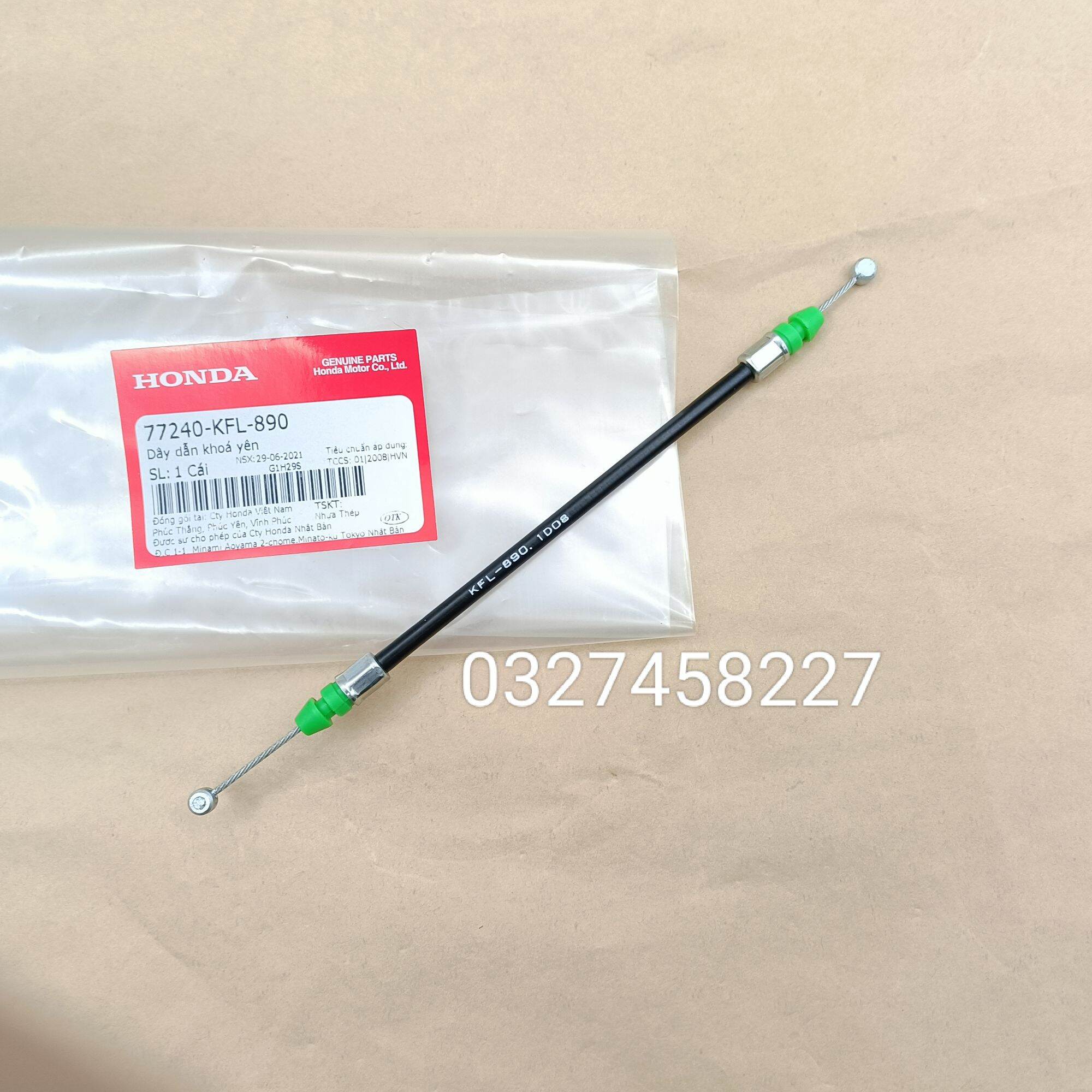 Dây dẫn, kéo gài chốt khóa yên xe wave thái, alpha, zx, future 1 zin