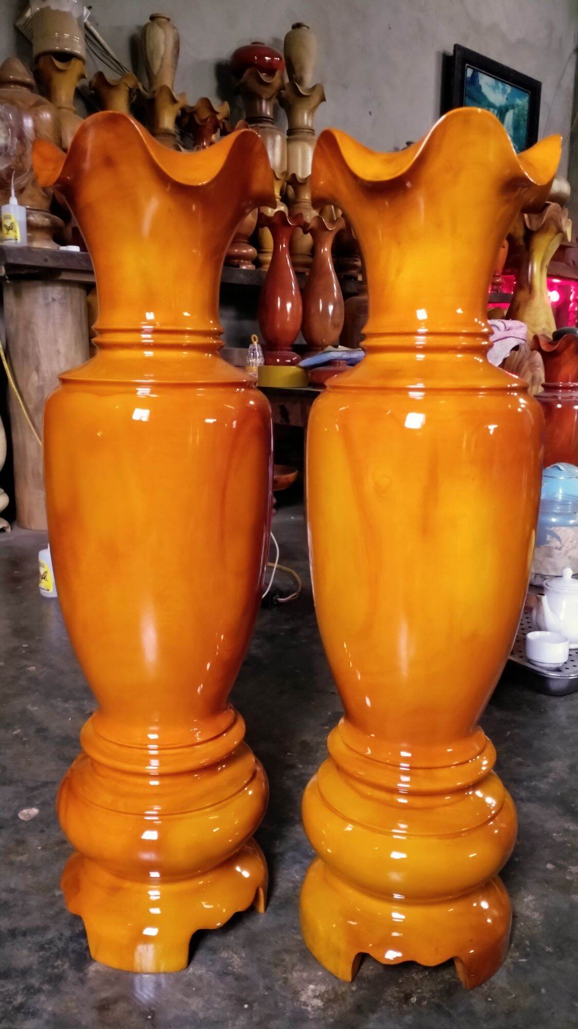 CẶP LỤC BÌNH GỖ MÍT CA0 61CM x 20CM