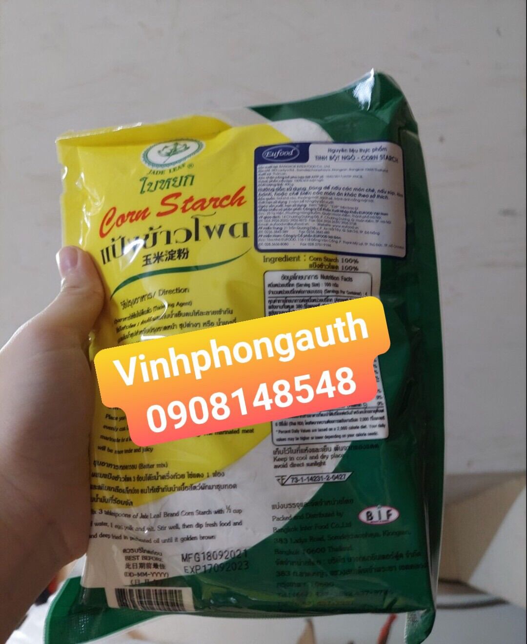Tinh Bột Bắp (Ngô) Thái Lan 400gr