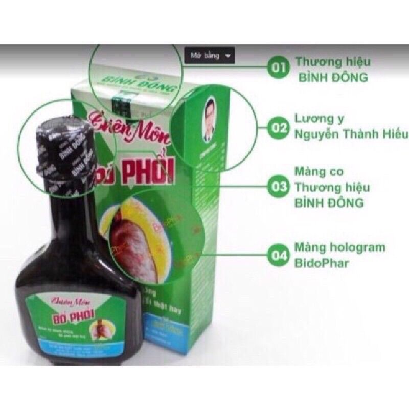 Siro ho thiên môn bổ phổi chai 280ml