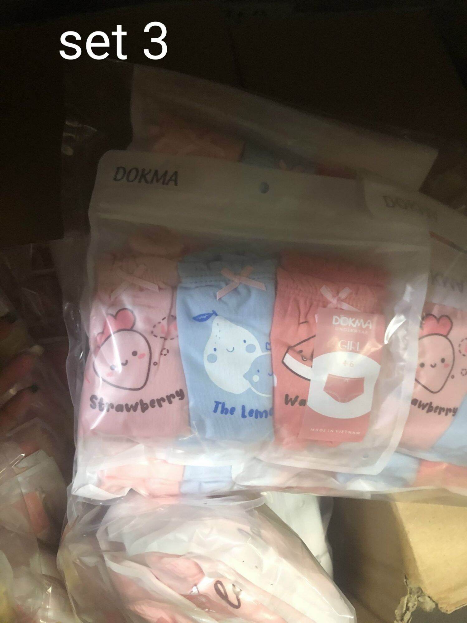 [Dokma] Set 3 chiếc QUẦN CHÍP đùi bé gái cao cấp, kháng khuẩn (size 2-8Y)