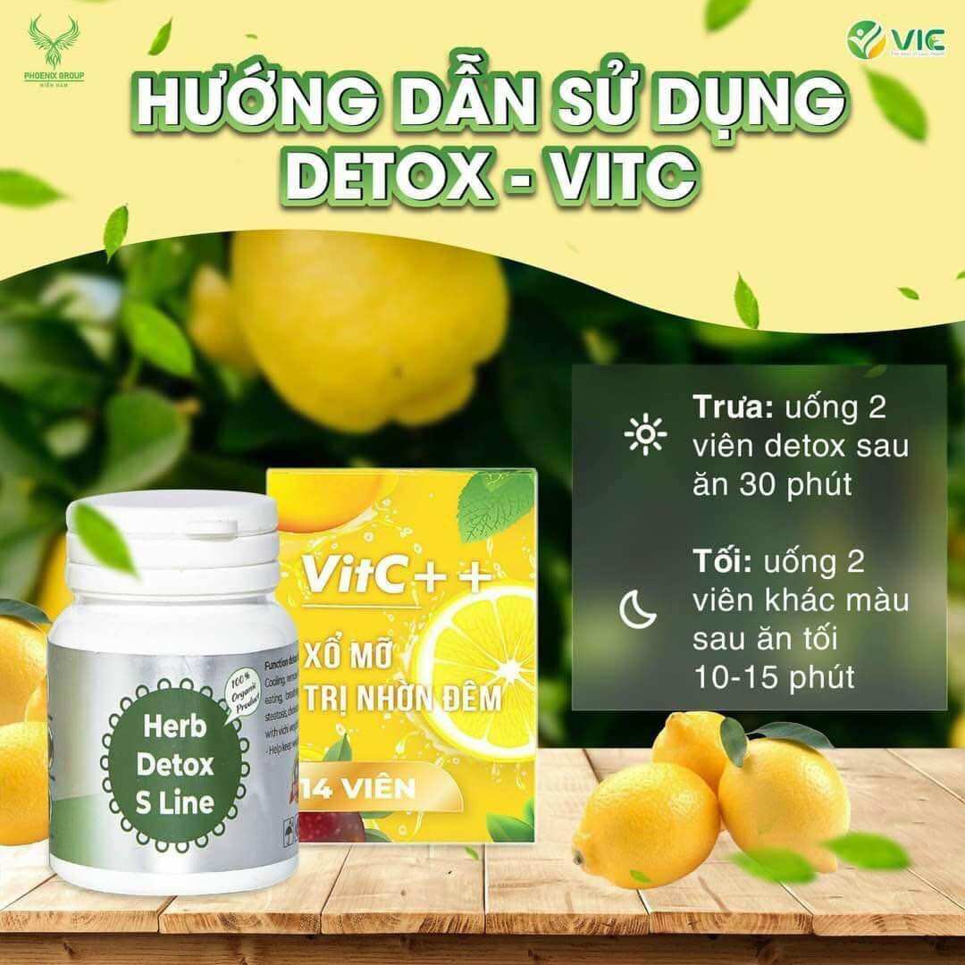 VIÊN DETOX XỔ MỠ BỤNG XIẾT EO VITC ++