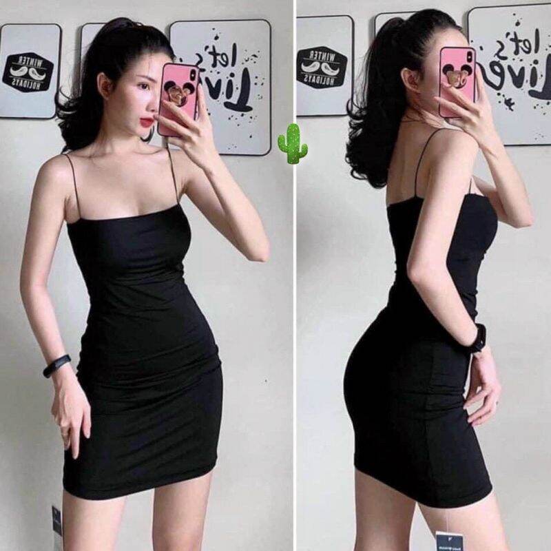 [HCM]ĐẦM HAI DÂY BODY ÔM SÁT XINH ĐẸP 2S