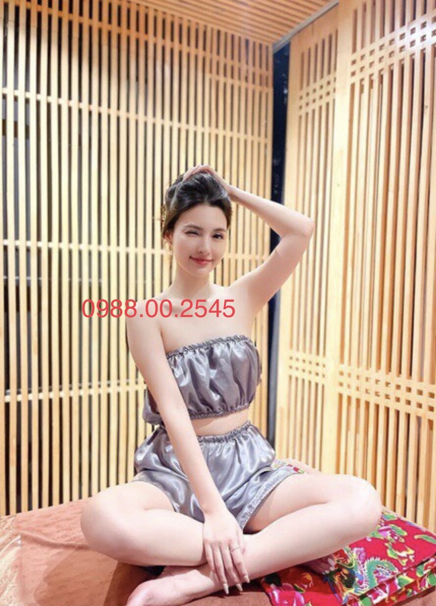 Bộ đùi lụa mặc giảm béo, xông hơi cho spa chất mát, free size 80kg