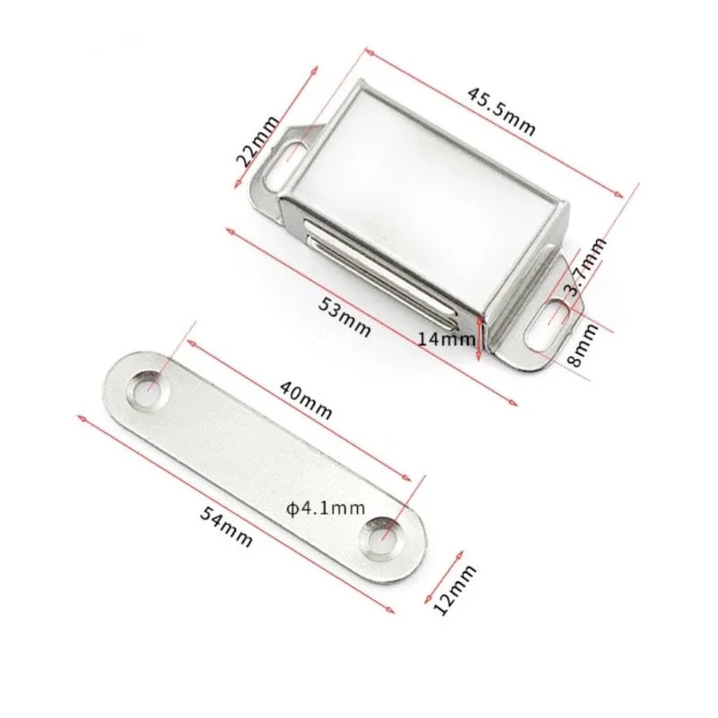 Nam châm hít cửa bằng inox,Lực hút mạnh~10kg,Chất liệu inox sáng bóng chống hoen gỉ