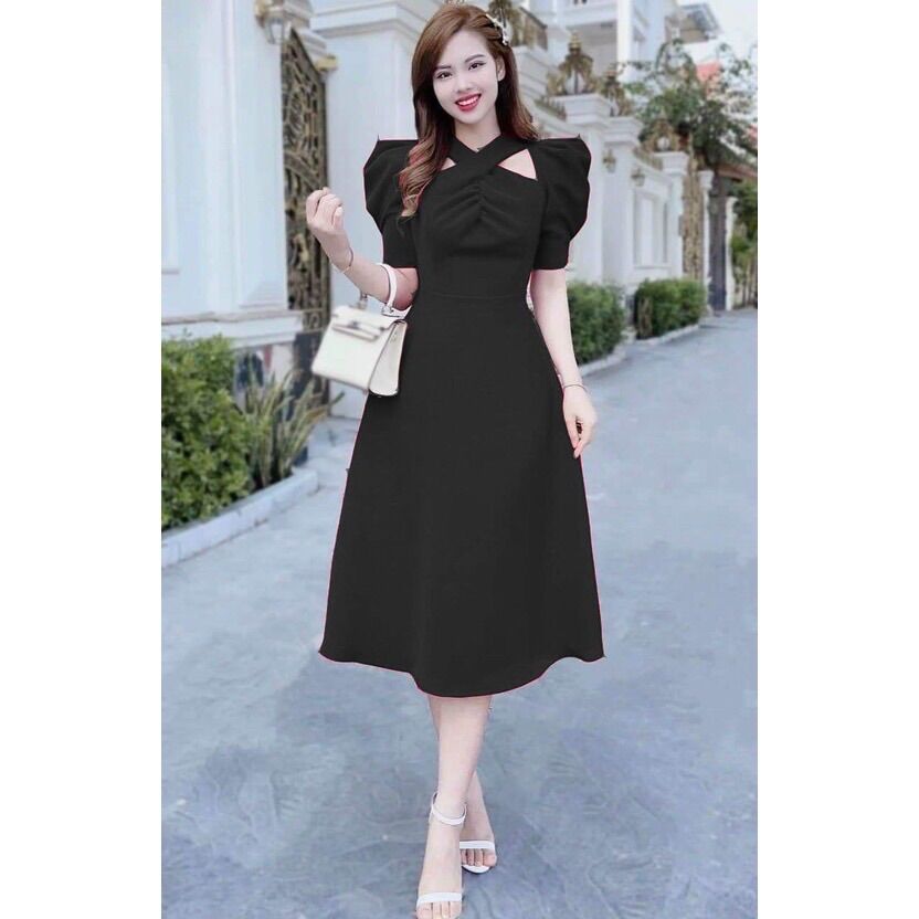 Đầm dự tiệc dây chéo