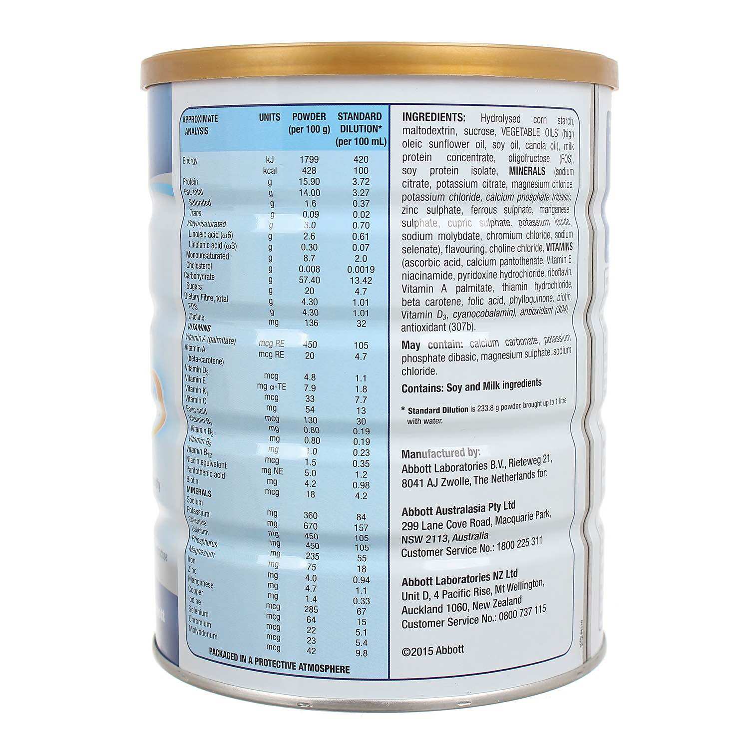 Sữa bột ensure ÚC hương vanilla hộp 850g