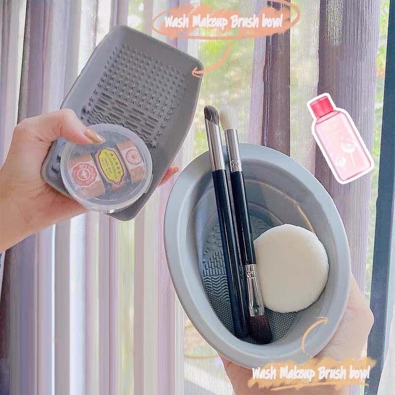 Chén silicon vệ sinh cọ trang điểm