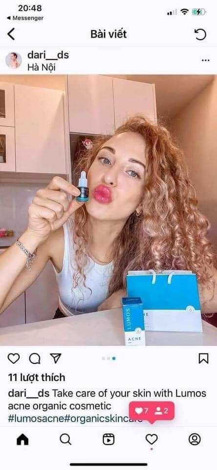 Serum mụn LUMOS ACNE 5ml chính hãng US