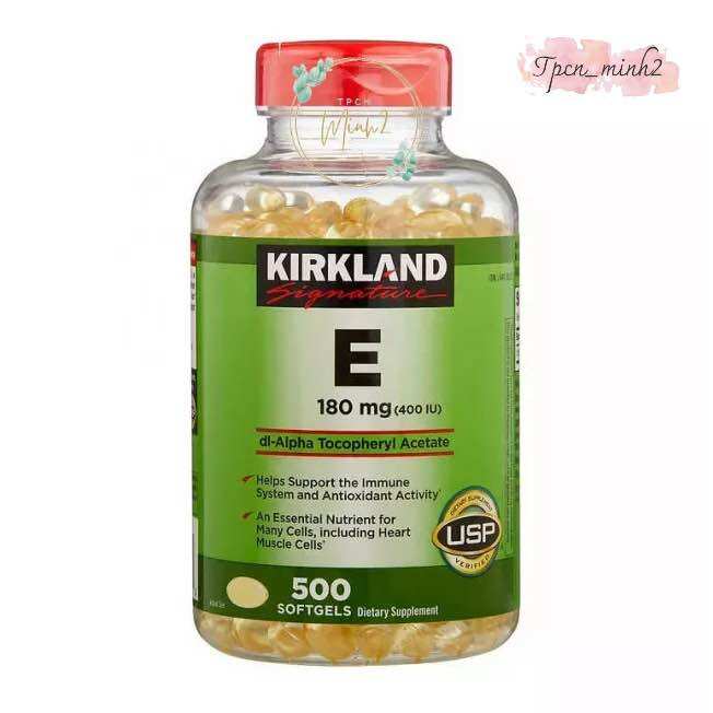 [Hàng Chính Hãng] Vitamin E Kirkland Mỹ Hủ 500 Viên