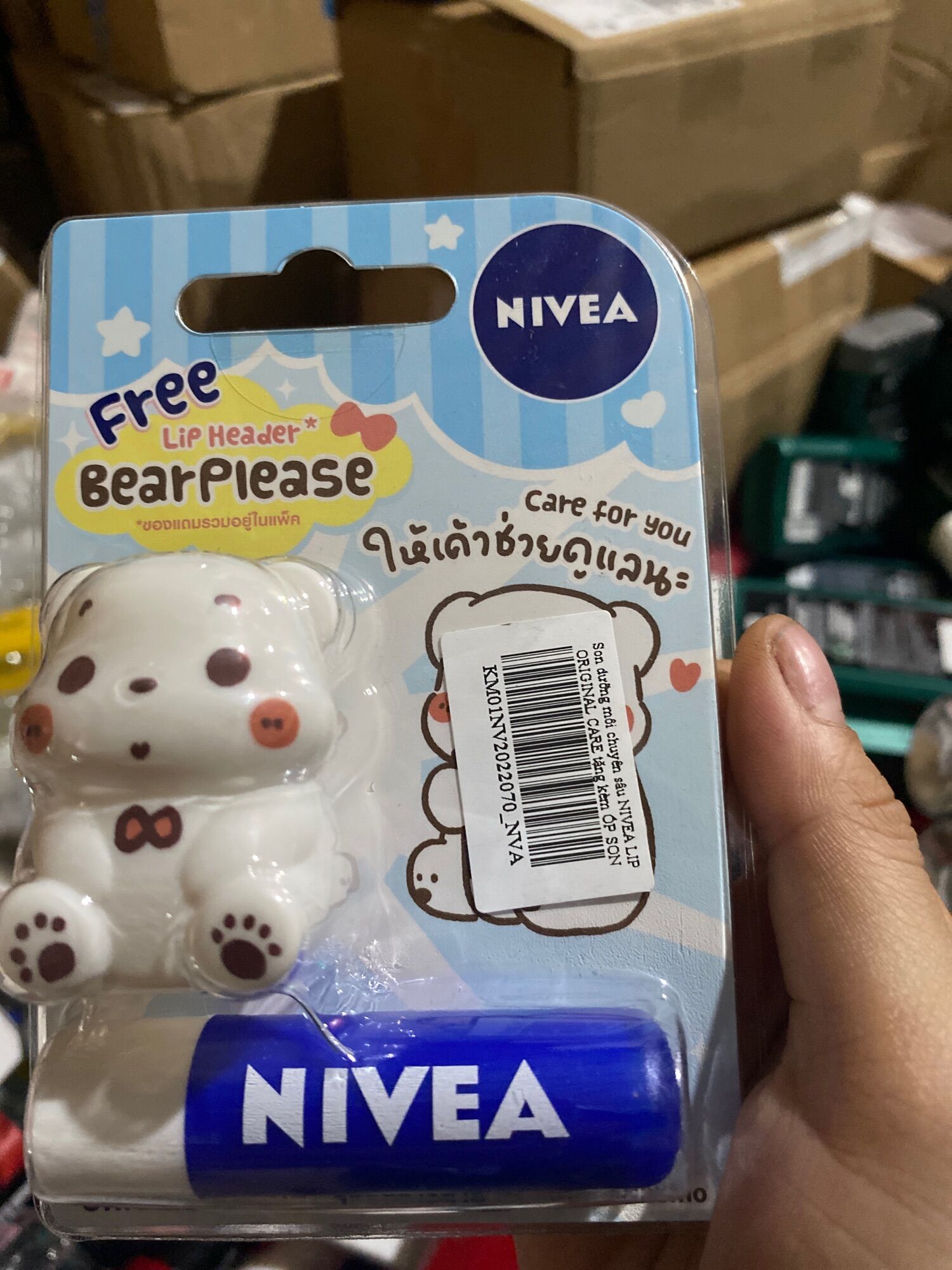 son dưỡng ẩm NIVEA gấu trắng