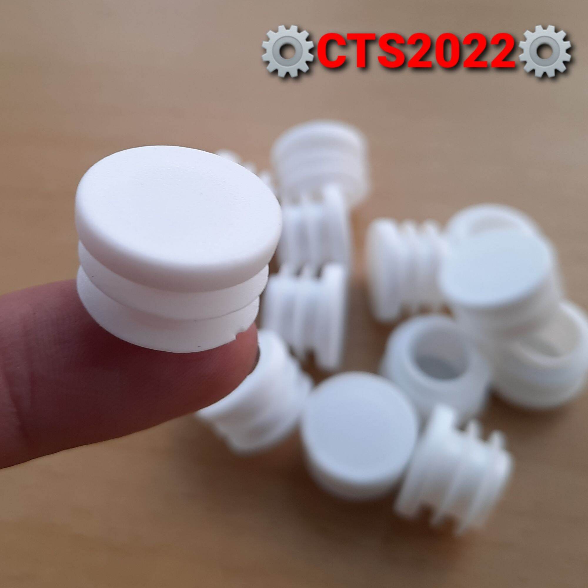 Nút nhựa màu trắng bịt đầu ống phi 19mm