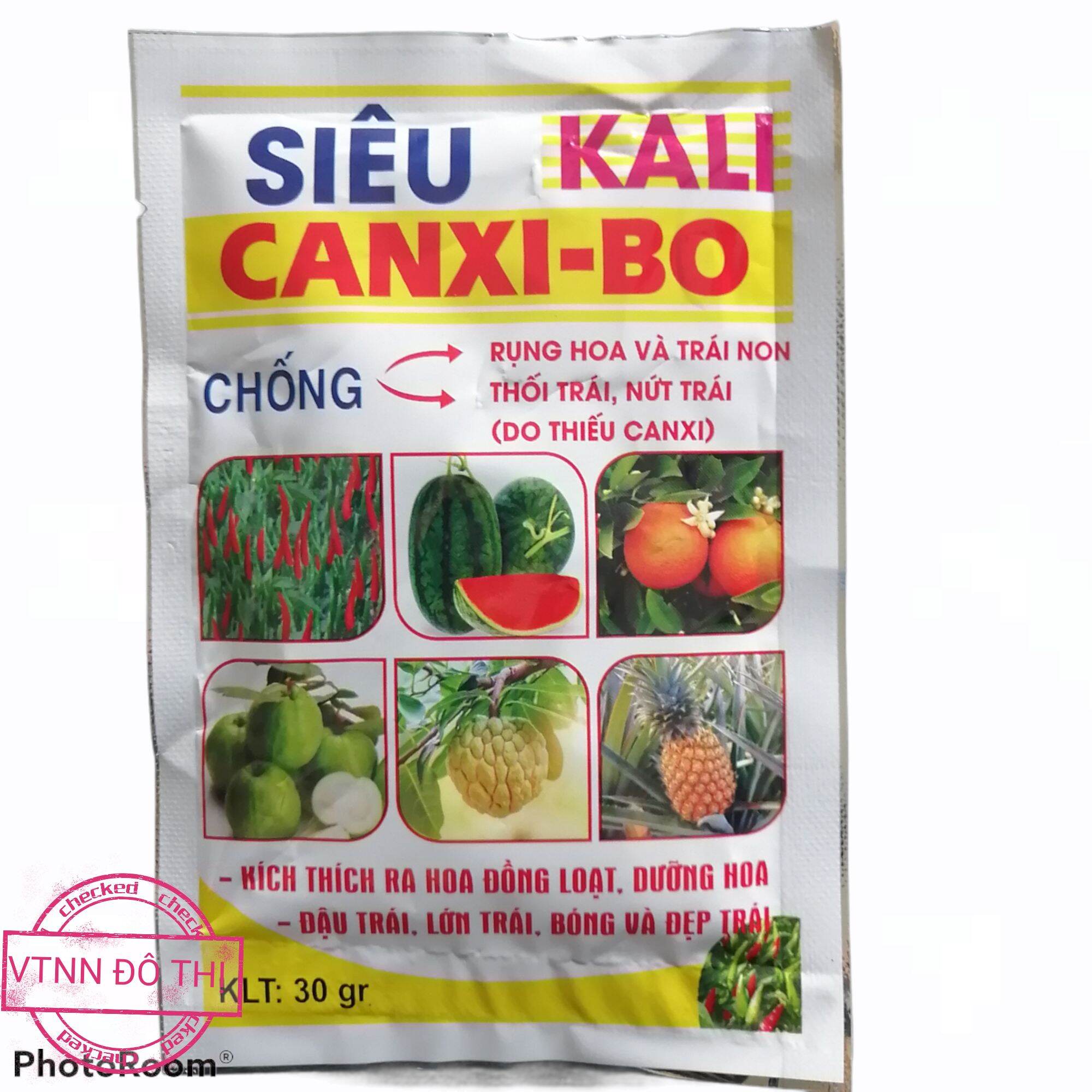 5 gói Siêu Kali canxi bo gói 30gr - Siêu ra hoa đậu quả, tăng khả năng đậu trái, chống rụng quả non, bổ sung canxi chống nứt trái, tăng chất lượng nông sản