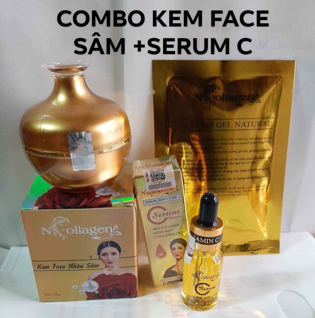[HCM]COMBO KEM FACE NHÂN SÂM.( GỒM KEM + SERUM C TẾ BÀO GỐC