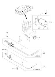Cửa đổ xăng Lanos hàng Gm