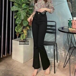 Quần jean nữ ống loe hàng jean co giãn ảnh thật hàng chuẩn shop chuẩn from