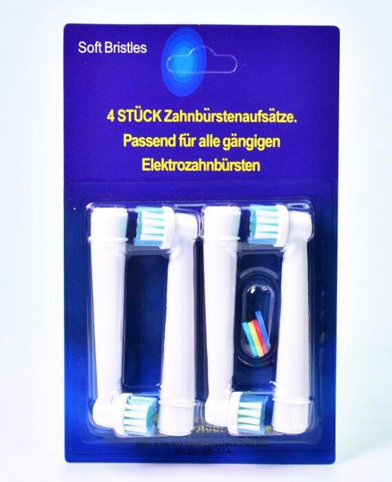 Đầu bàn chải thay thế cho đầu bàn chải đánh răng điện các loại- Vỉ 4 đầu