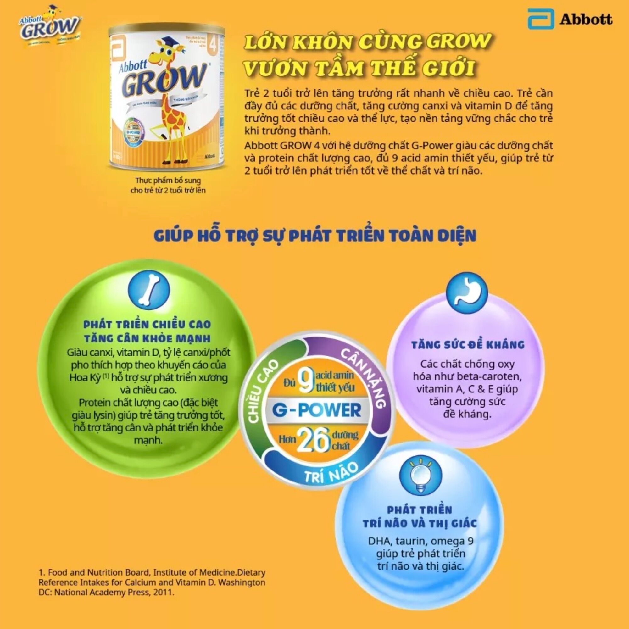Sữa bột Abbott Grow 4 900g