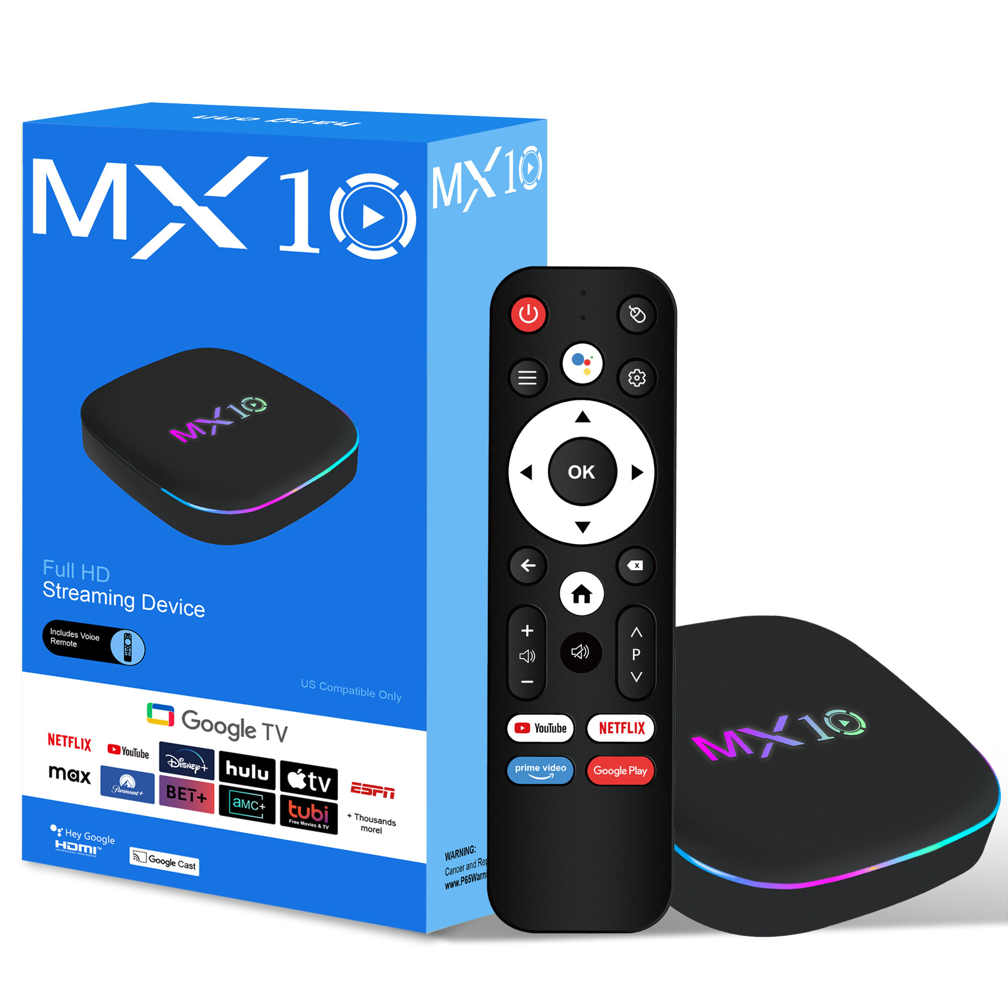 MX10 | Hộp Giải Mã MX10 TV Box Dung Lượng Cao Android 13 RAM 8GB ROM 128GB WiFi 6 BT 5.4 Bluetooth Điều Khiển Bằng Giọng Nói 4K HDMI 2.1 Chip Allwinner H313