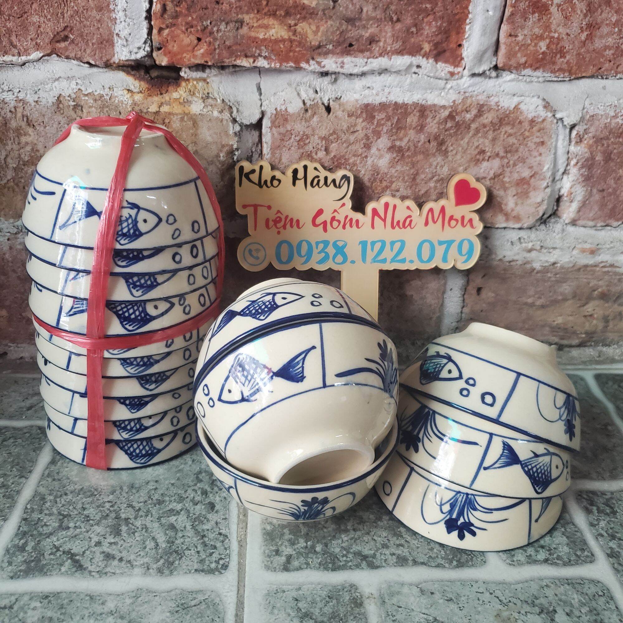COMBO 5 CÁI - 10 CÁI CHÉN CƠM MẪU CON CÁ THỦ CÔNG CAO CẤP