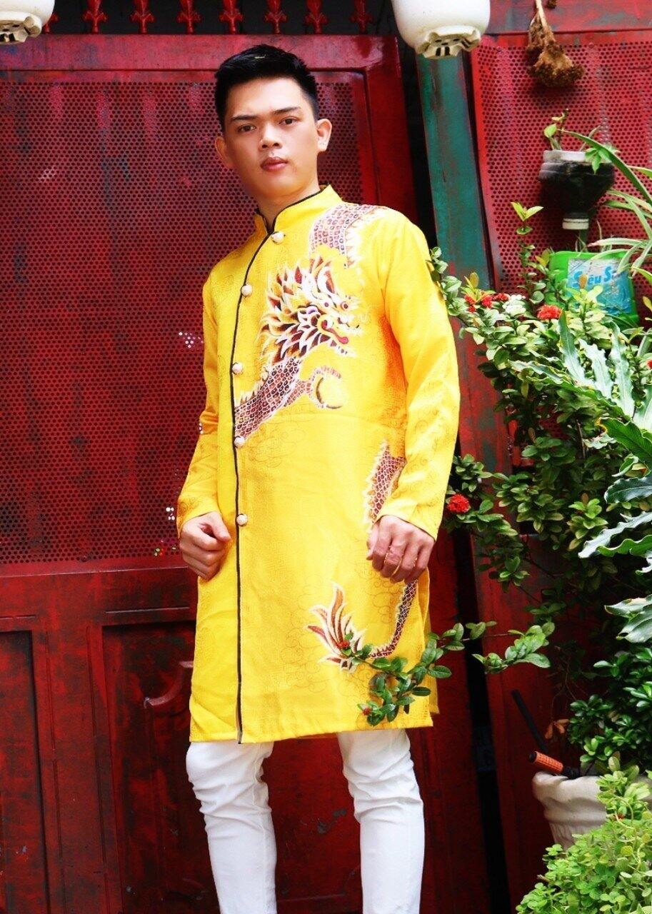 áo dài cách tân gấm thương hải
