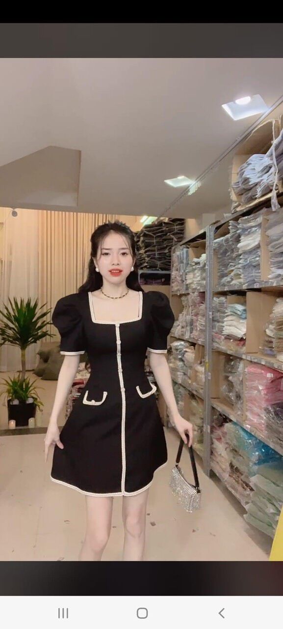 [Ảnh thật] 55-90kg Bigsize ĐẦM CỔ VUÔNG VIỀN