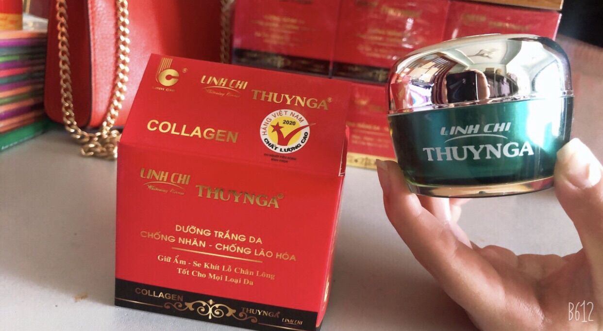 Kem Linh Chi Collagen dưỡng trắng da chống lão hoá