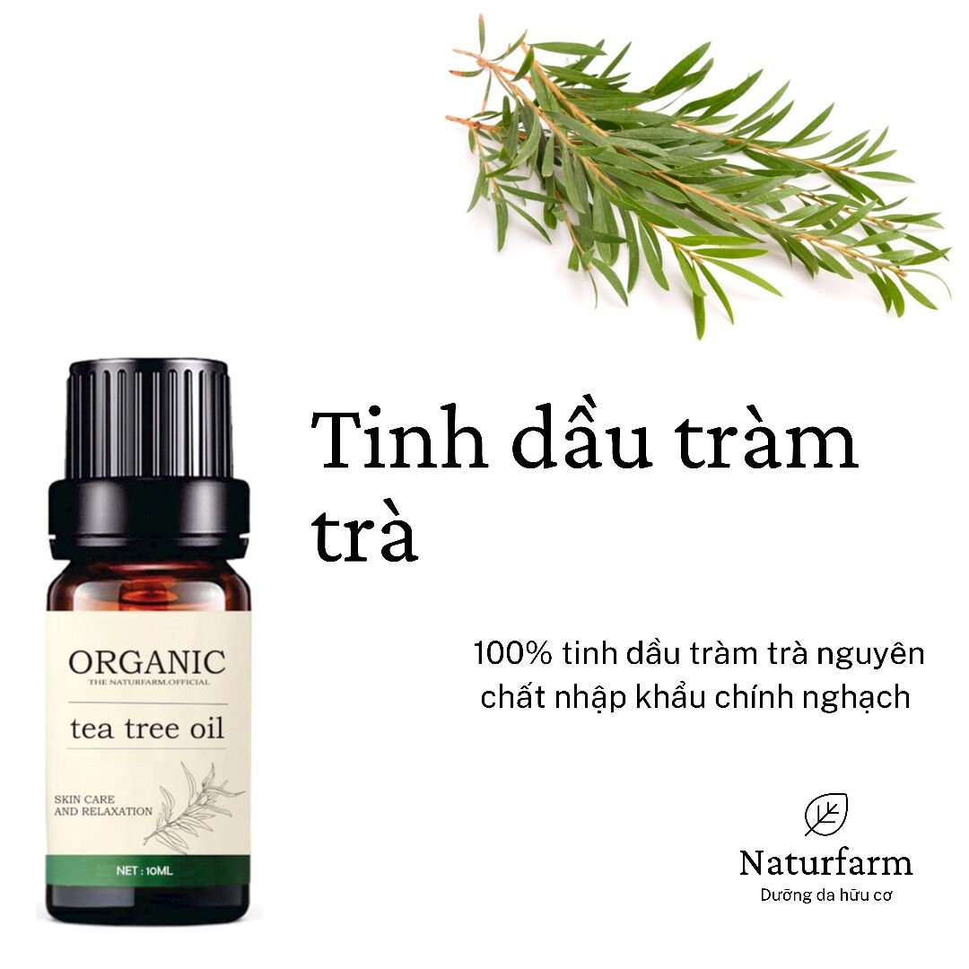 [HCM]10ML Tinh dầu tràm trà ( Tea Tree Oil ) nguyên chất Organic