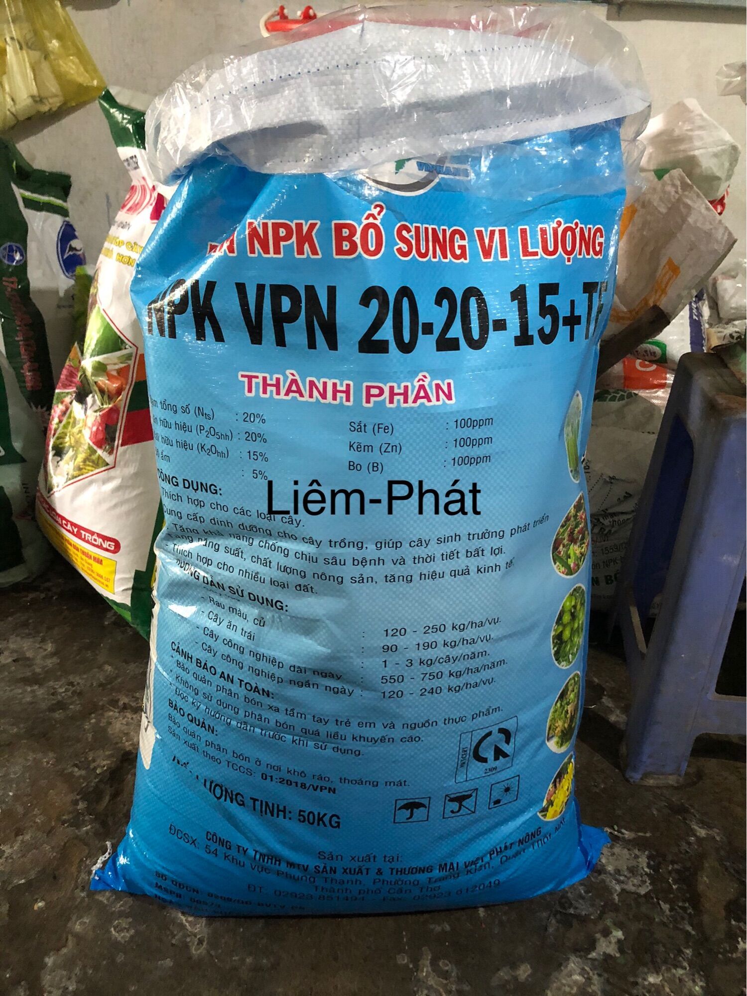 1kg phân npk 20-20-15+ te