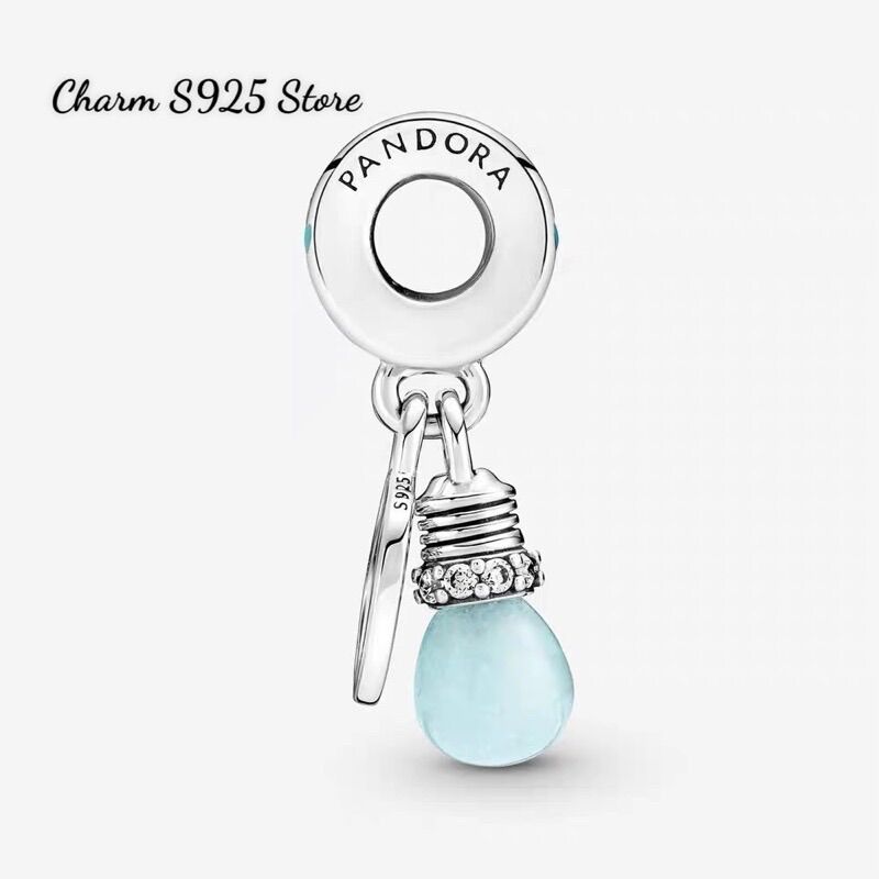 CHARM PAN ALE BÓNG ĐÈN PHÁT SÁNG BẠC S925 CAO CẤP