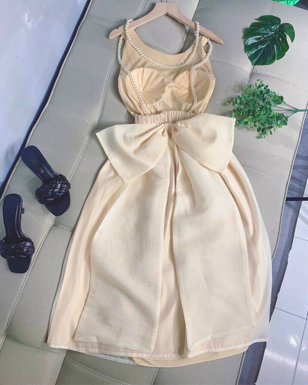 Đầm maxi kết hạt dự tiệc, váy dự tiệc