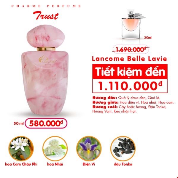 NƯỚC HOA NỮ CHARME TRUST 50ML