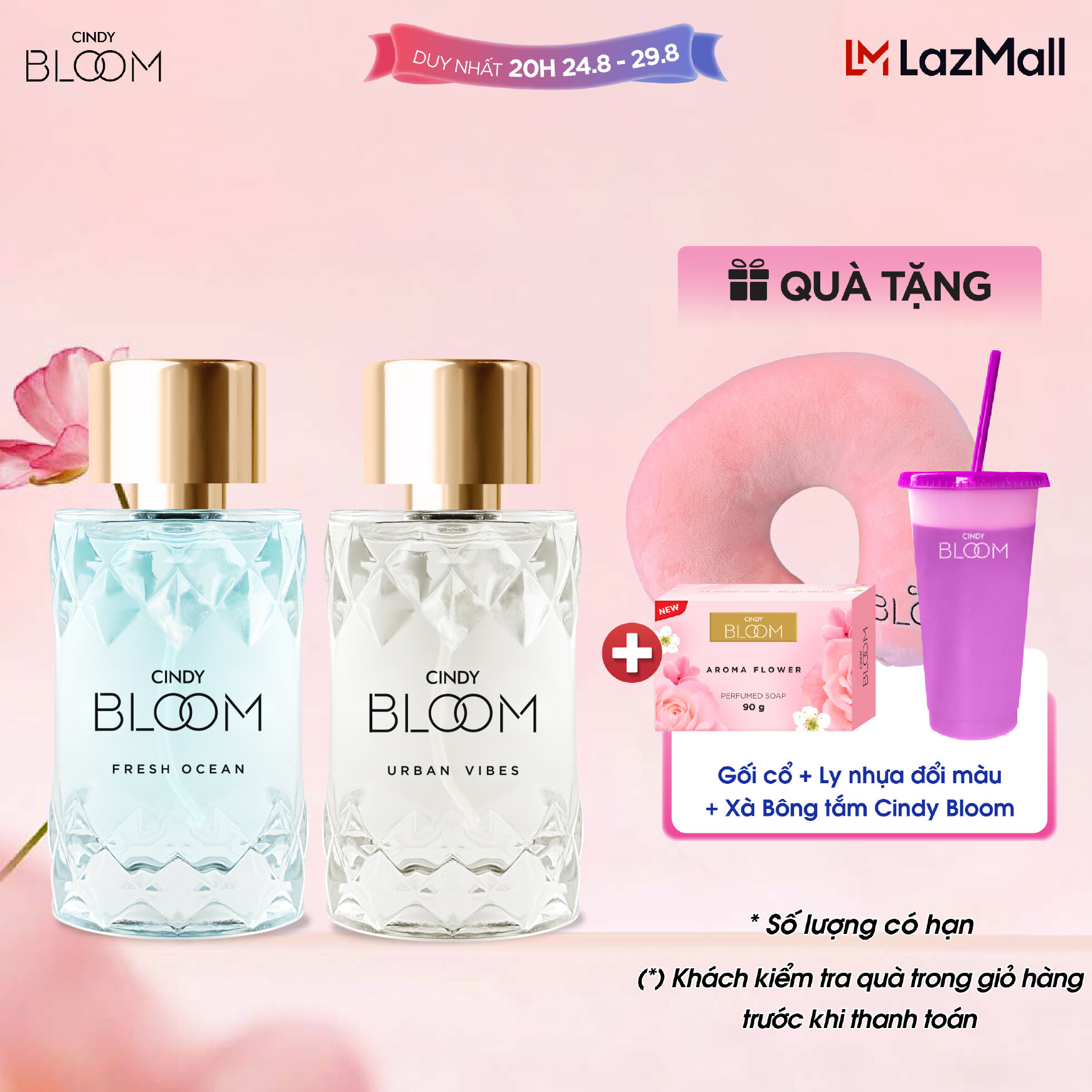 Combo 2 Nước hoa Cindy Bloom Fresh Ocean năng động trẻ trung + Urban Vibes tự tin cuốn hút 50ml/chai