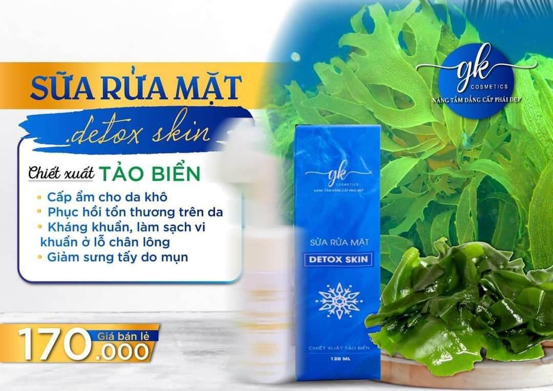 Sữa Rửa Mặt Detox Skin Sạch Nhờn Sáng Đã Ngừa Mụn