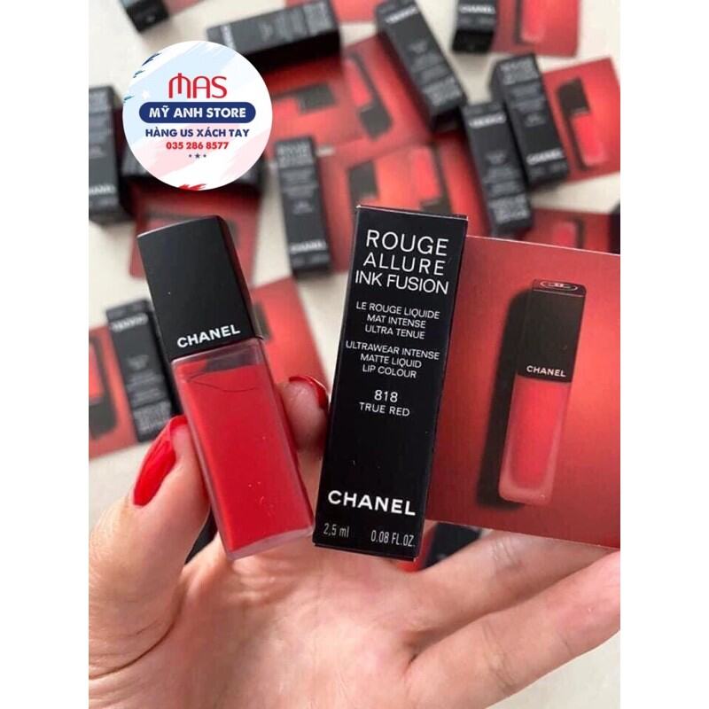 Son Kem Chanel 818 True Red Allure Ink Fusion Đỏ Tươi NEW 2019
